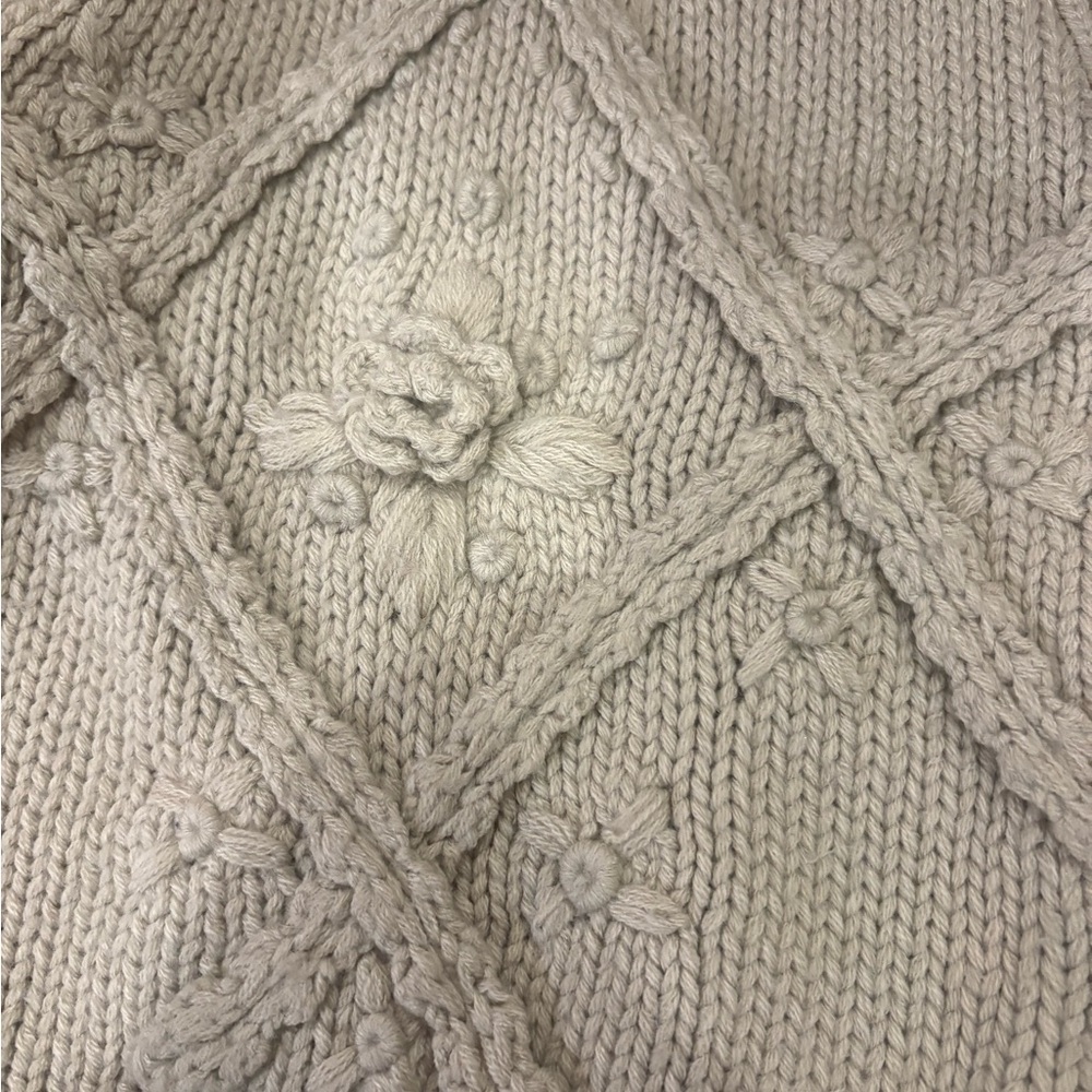 Zara Women's Beige Textured Cardigan - Picture 3 of 5